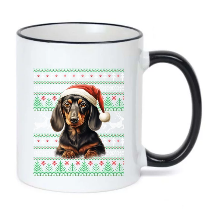 Christmas Dachshund Dog Ugly Holiday Sweater Doxie Wiener Cute Gift Black Color Changing Mug