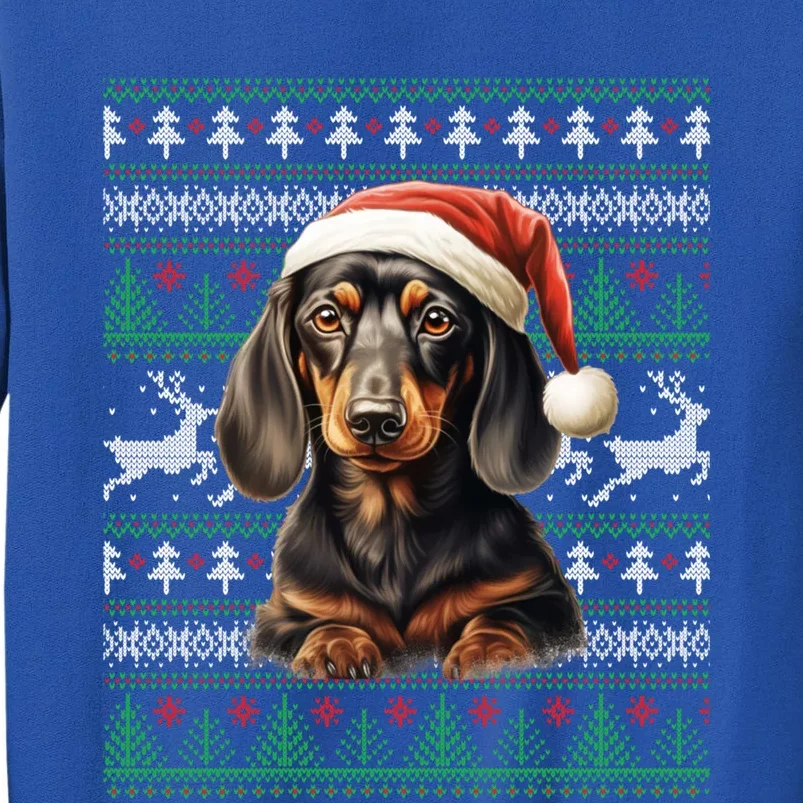 Christmas Dachshund Dog Ugly Holiday Sweater Doxie Wiener Cute Gift Tall Sweatshirt