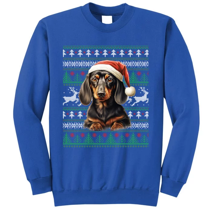 Christmas Dachshund Dog Ugly Holiday Sweater Doxie Wiener Cute Gift Tall Sweatshirt