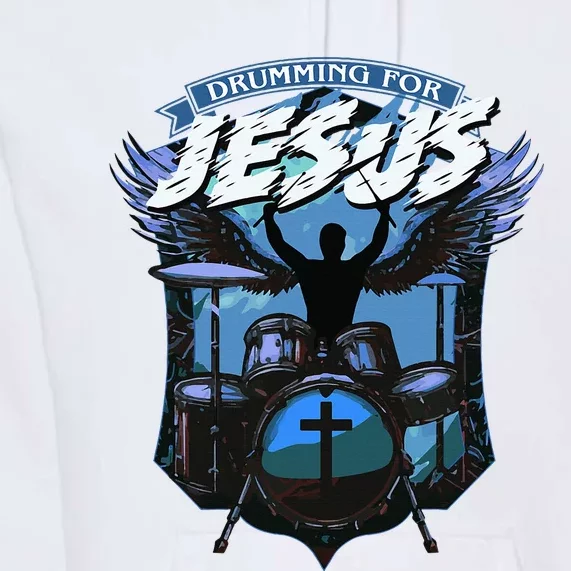 Christian Drummer Drumming For Jesus Worship Drummer Premium Hoodie