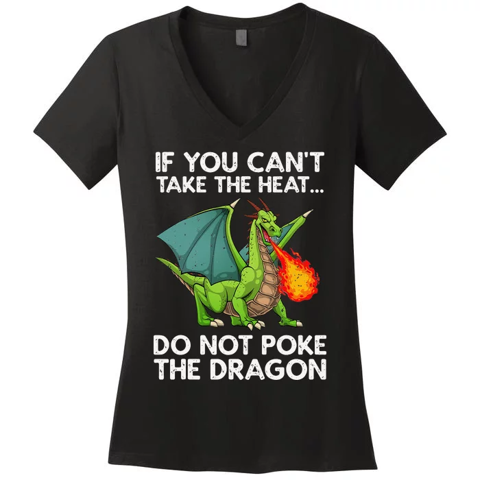 Cool Dragon Design For Wo Mythical Dragon Lover Women's V-Neck T-Shirt