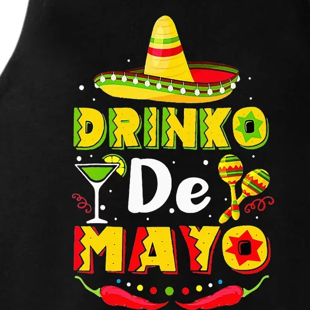 Cinco de Drinko Funny Cinco de Mayo Ladies Tri-Blend Wicking Tank