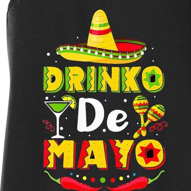 Cinco de Drinko Funny Cinco de Mayo Women's Racerback Tank