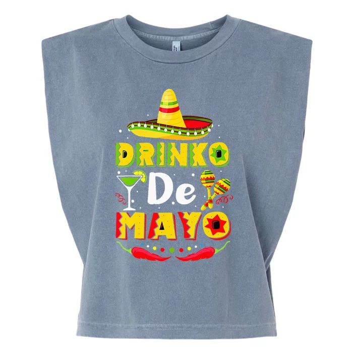 Cinco de Drinko Funny Cinco de Mayo Garment-Dyed Women's Muscle Tee