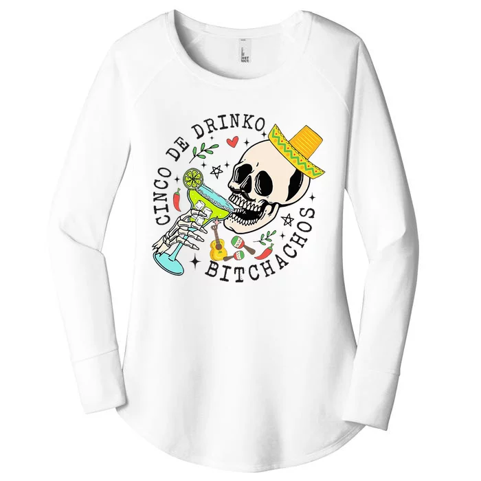 Cinco De Drinko Bitchachos Funny Cinco De Mayo Drinking Women's Perfect Tri Tunic Long Sleeve Shirt