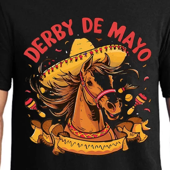 Cinco De Derby Funny Horse Racing Pajama Set