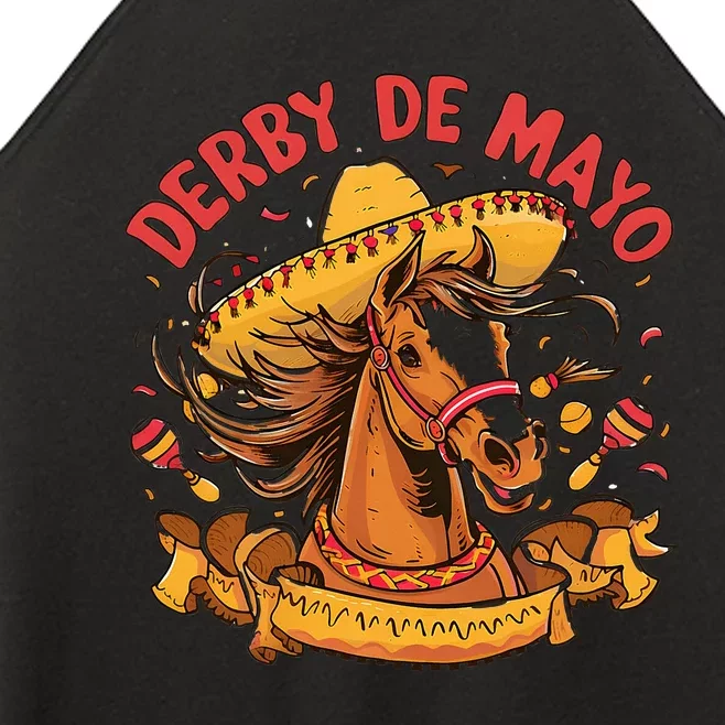 Cinco De Derby Funny Horse Racing Women’s Perfect Tri Rocker Tank