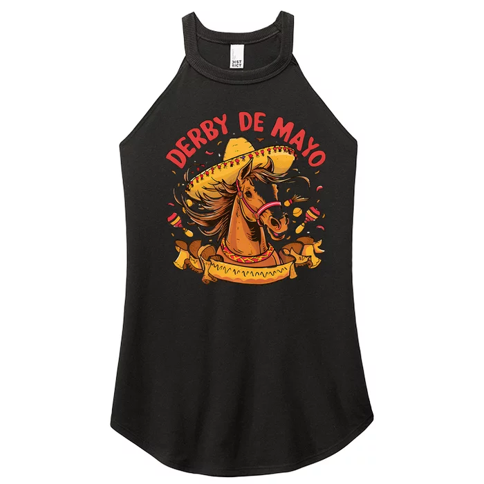 Cinco De Derby Funny Horse Racing Women’s Perfect Tri Rocker Tank