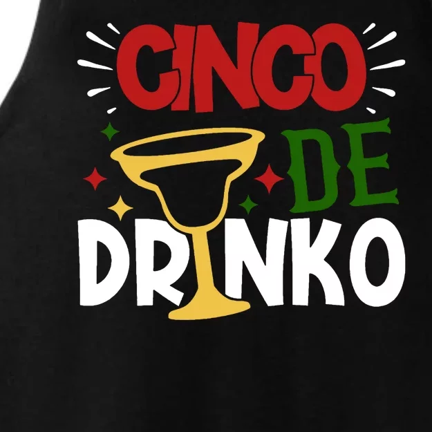 Cinco De Drinko Mexico Celebration Ladies Tri-Blend Wicking Tank