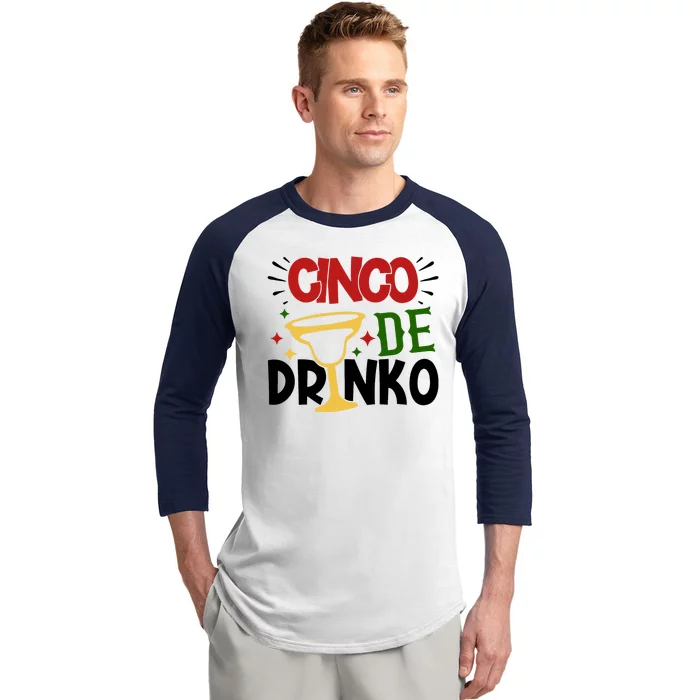 Cinco De Drinko Mexico Celebration Baseball Sleeve Shirt