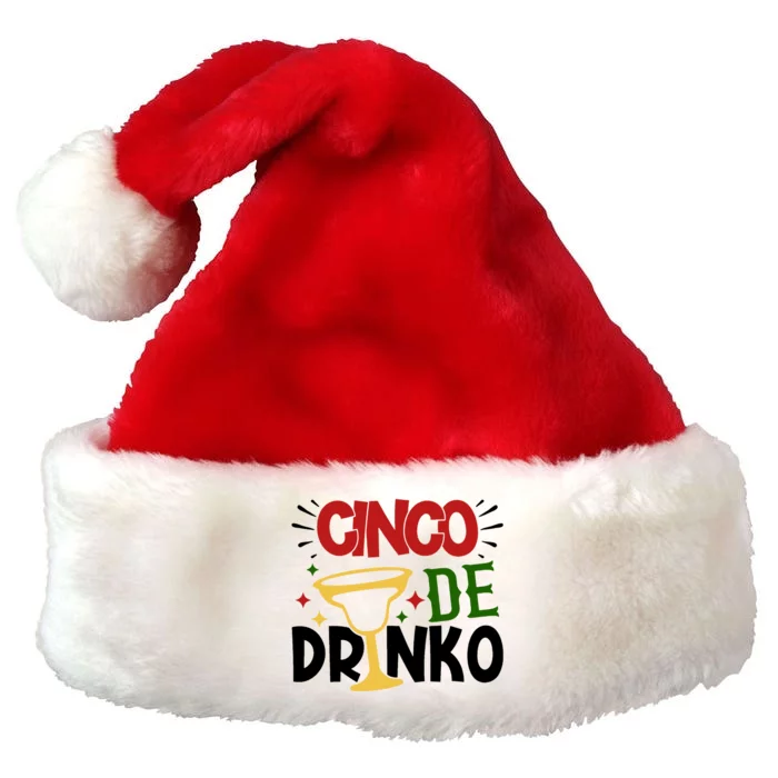 Cinco De Drinko Mexico Celebration Premium Christmas Santa Hat