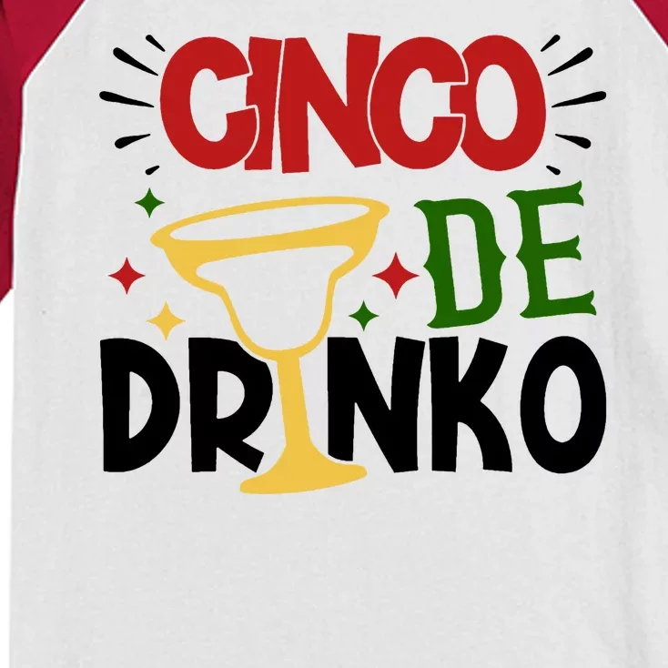 Cinco De Drinko Mexico Celebration Kids Colorblock Raglan Jersey