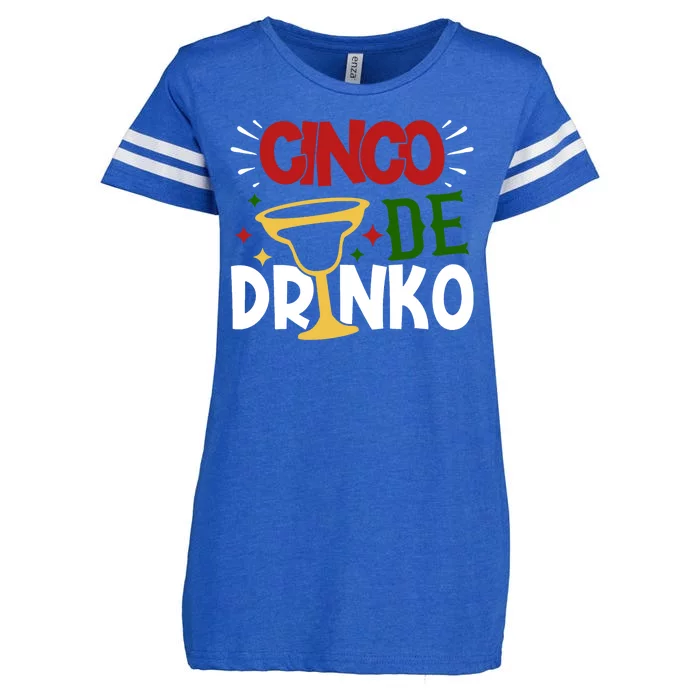 Cinco De Drinko Mexico Celebration Enza Ladies Jersey Football T-Shirt