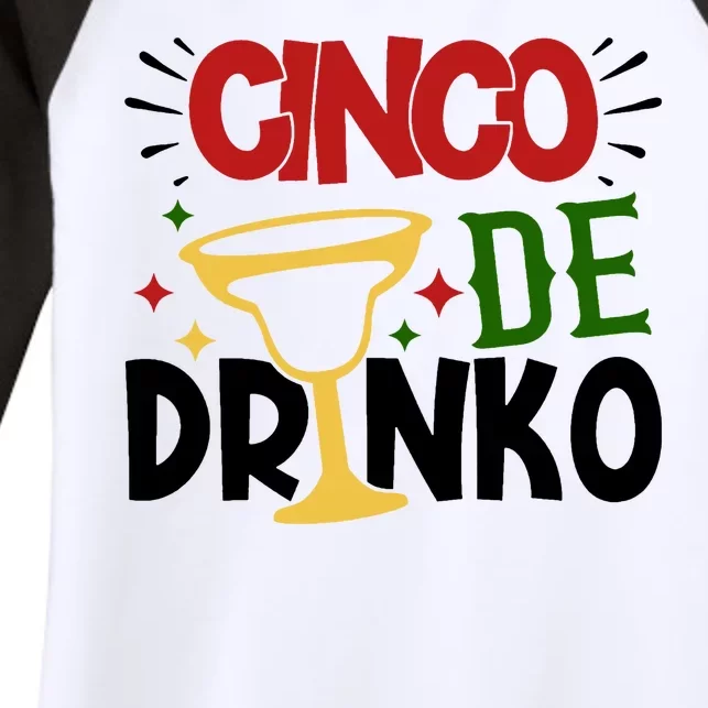 Cinco De Drinko Mexico Celebration Women's Tri-Blend 3/4-Sleeve Raglan Shirt