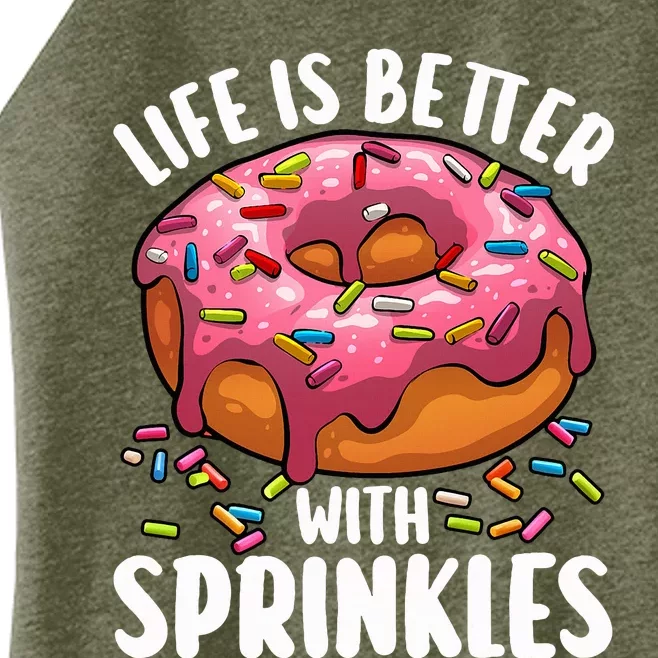 Cool Donut Design For Doughnut Donut Lover Women’s Perfect Tri Rocker Tank