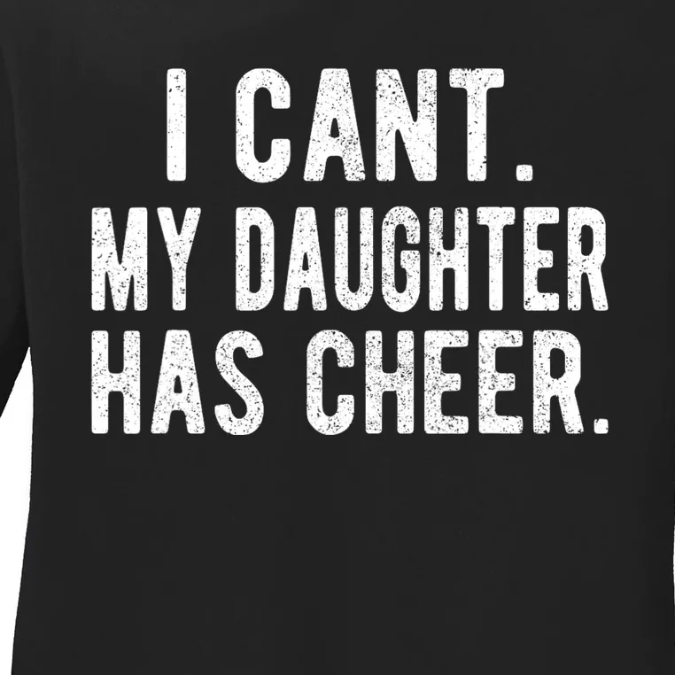 Cheer Dad Daughter Cheerleading FatherS Day Cheerleader Ladies Long Sleeve Shirt