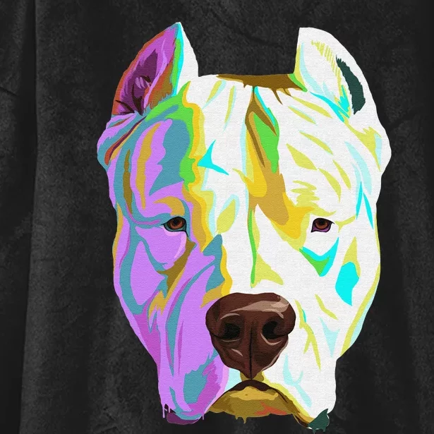 Colourful Dog Dogo Argentino Pullover Hoodie Hooded Wearable Blanket