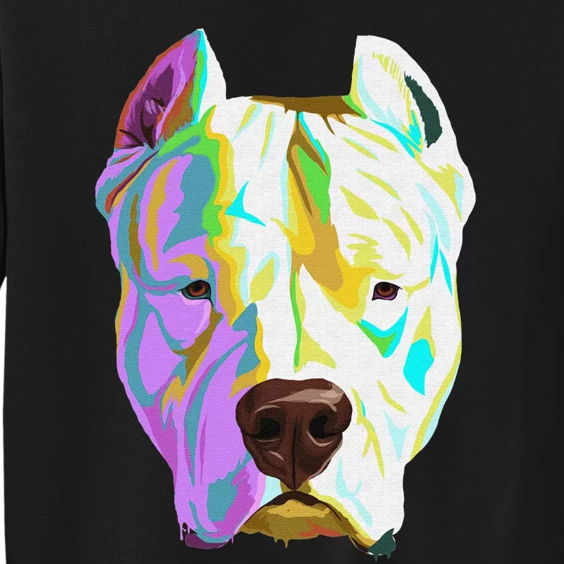 Colourful Dog Dogo Argentino Pullover Hoodie Tall Sweatshirt