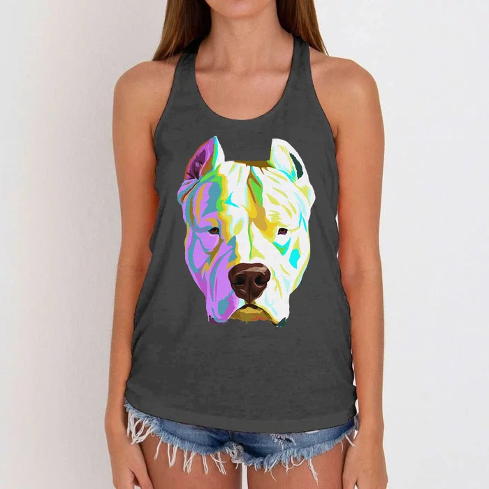 Colourful Dog Dogo Argentino Pullover Hoodie Women's Knotted Racerback Tank