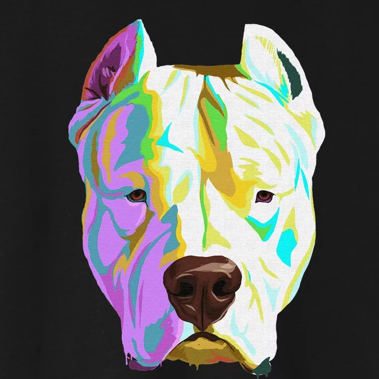 Colourful Dog Dogo Argentino Pullover Hoodie Women's Crop Top Tee