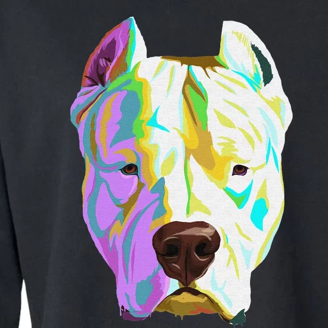 Colourful Dog Dogo Argentino Pullover Hoodie Cropped Pullover Crew