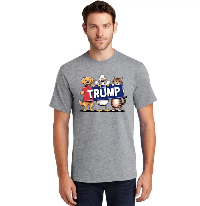 Cat Duck Dog Pets For Trump Tall T-Shirt