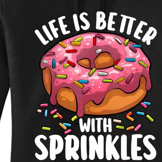 Cool Donut Design Kids Doughnut Donut Lover Women's Pullover Hoodie