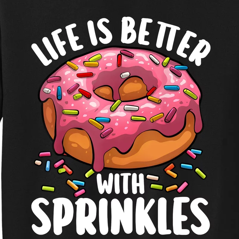 Cool Donut Design Kids Doughnut Donut Lover Tall Sweatshirt