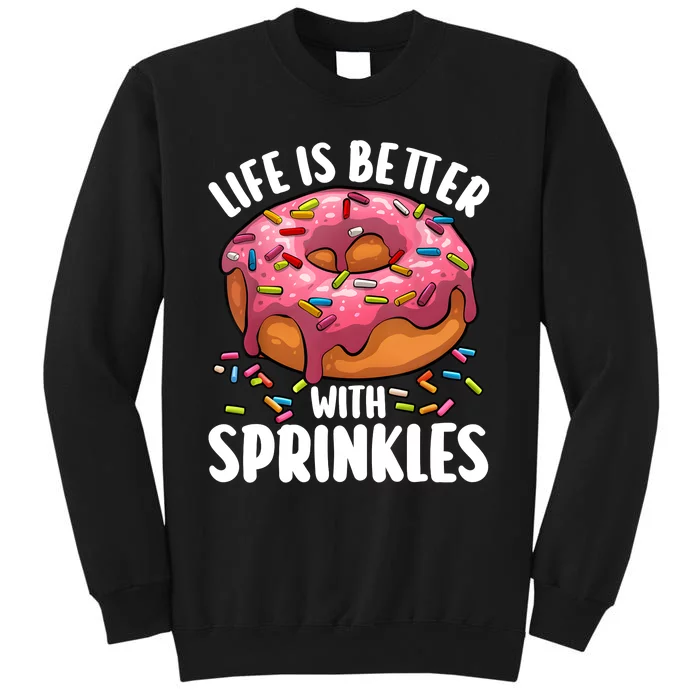 Cool Donut Design Kids Doughnut Donut Lover Tall Sweatshirt