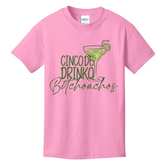 Cinco De Drinko Bitchachos Funny Cinco De Mayo Drinking Kids T-Shirt