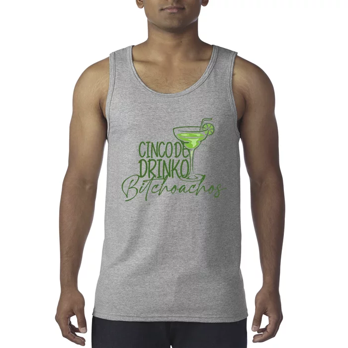 Cinco De Drinko Bitchachos Funny Cinco De Mayo Drinking Tank Top