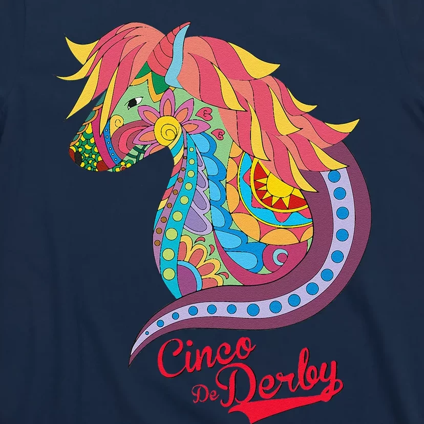 Cinco De Derby Mexican Kentucky Horse Race T-Shirt