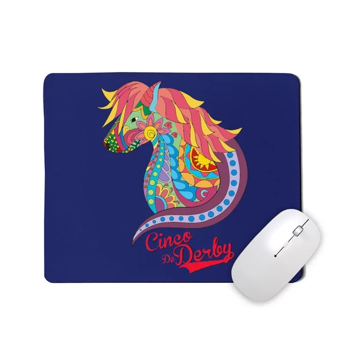 Cinco De Derby Mexican Kentucky Horse Race Mousepad