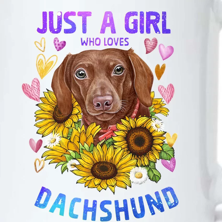 Cute Dachshund Dog Loving Puppy Lover Gift Black Color Changing Mug