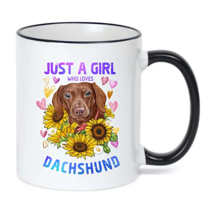 Cute Dachshund Dog Loving Puppy Lover Gift Black Color Changing Mug