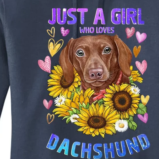 Cute Dachshund Dog Loving Puppy Lover Gift Women's Pullover Hoodie