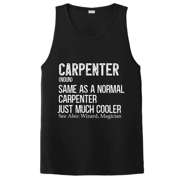 Carpenter Definition Design For Woodworker Carpenter Gift Performance Tank