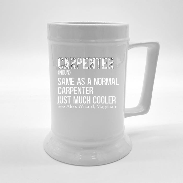 Carpenter Definition Design For Woodworker Carpenter Gift Front & Back Beer Stein