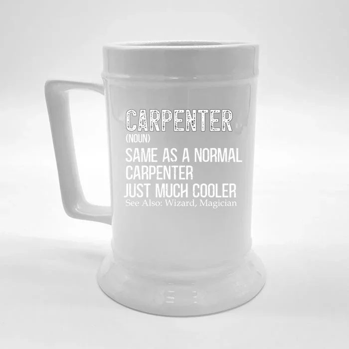 Carpenter Definition Design For Woodworker Carpenter Gift Front & Back Beer Stein