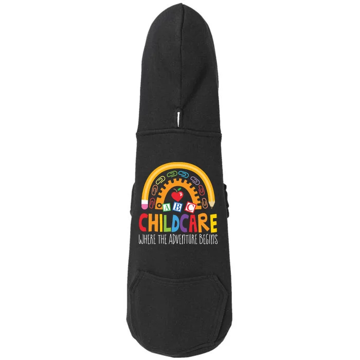 Childcare Director Daycare Crew School Provider Teacher Doggie 3-End Fleece Hoodie