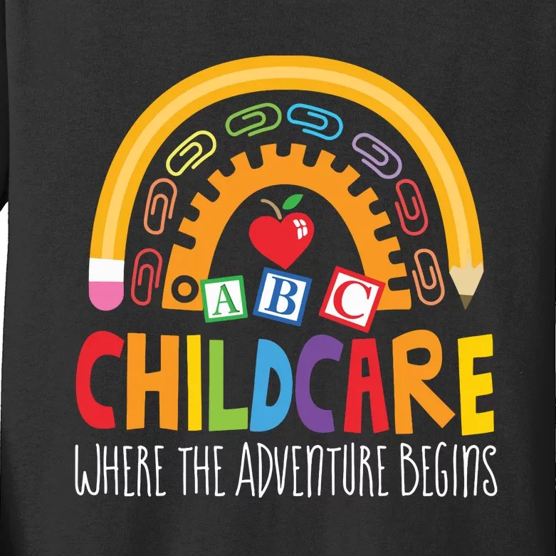 Childcare Director Daycare Crew School Provider Teacher Kids Long Sleeve Shirt