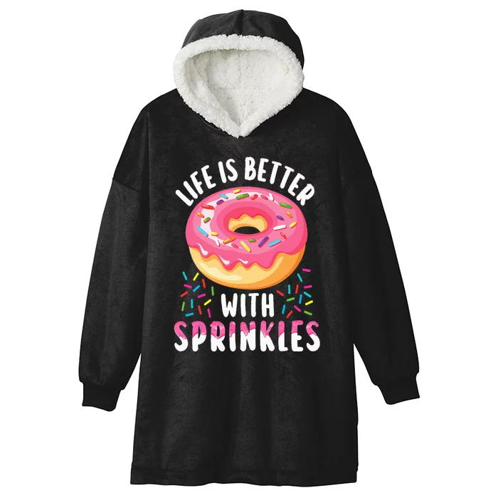 Cool Donut Design For Pastry Doughnut Donut Lover Hooded Wearable Blanket