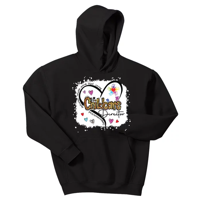 Childcare Director Daycare Provider School Teacher Bleached Kids Hoodie