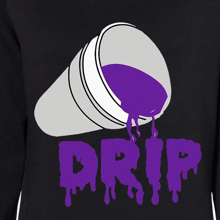 Codeine Dream Drip Purple Hip Hop Rap Social Media Womens California Wash Sweatshirt