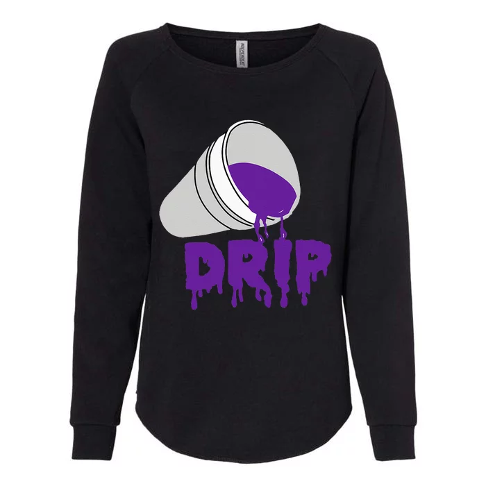 Codeine Dream Drip Purple Hip Hop Rap Social Media Womens California Wash Sweatshirt