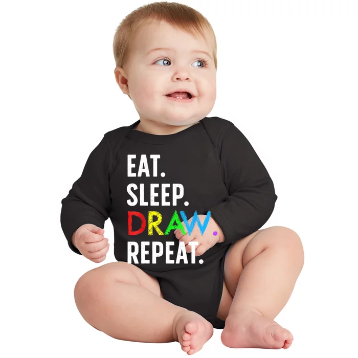 Cute Drawing Design For Men Women Sketch Artist Drawing Baby Long Sleeve Bodysuit