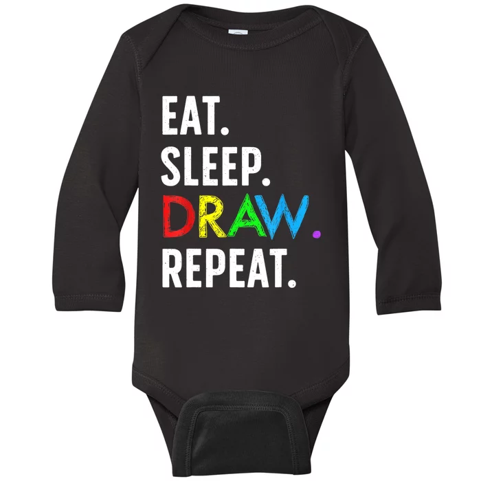 Cute Drawing Design For Men Women Sketch Artist Drawing Baby Long Sleeve Bodysuit