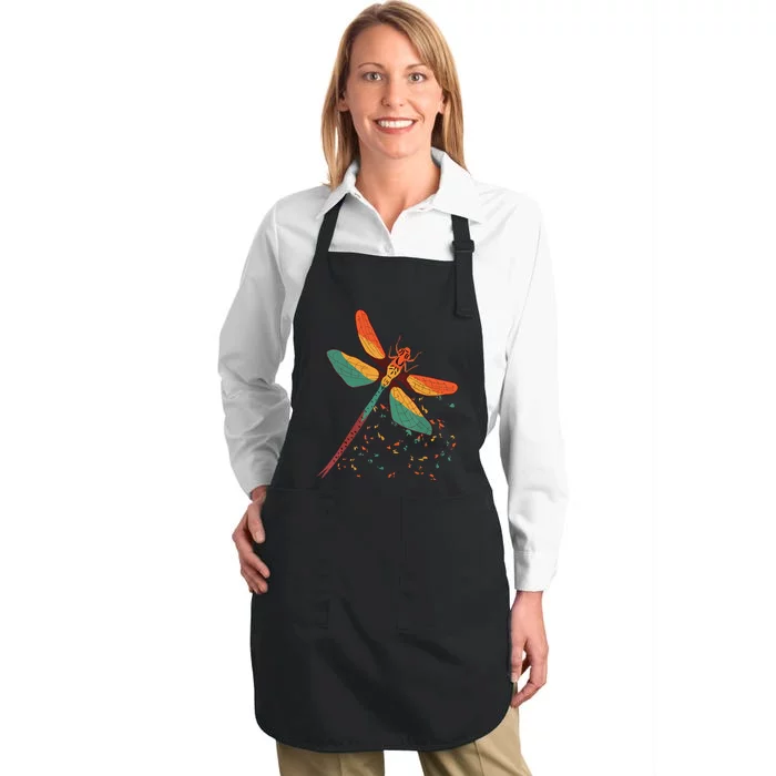 Cool Dragonfly Design For Insect Dragonfly Lovers Full-Length Apron With Pocket