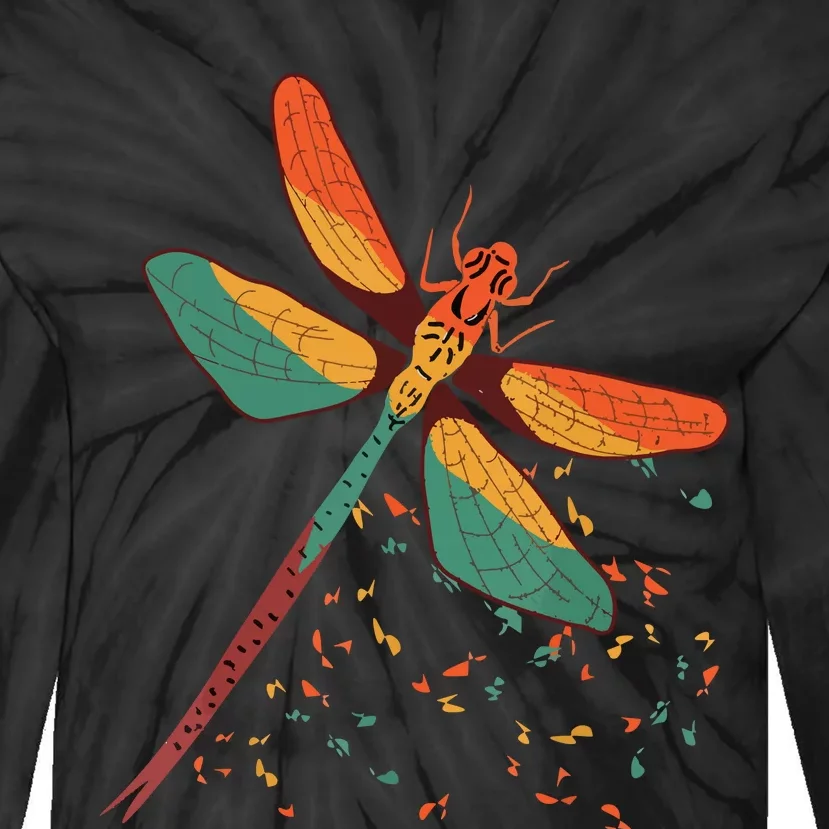 Cool Dragonfly Design For Insect Dragonfly Lovers Tie-Dye Long Sleeve Shirt