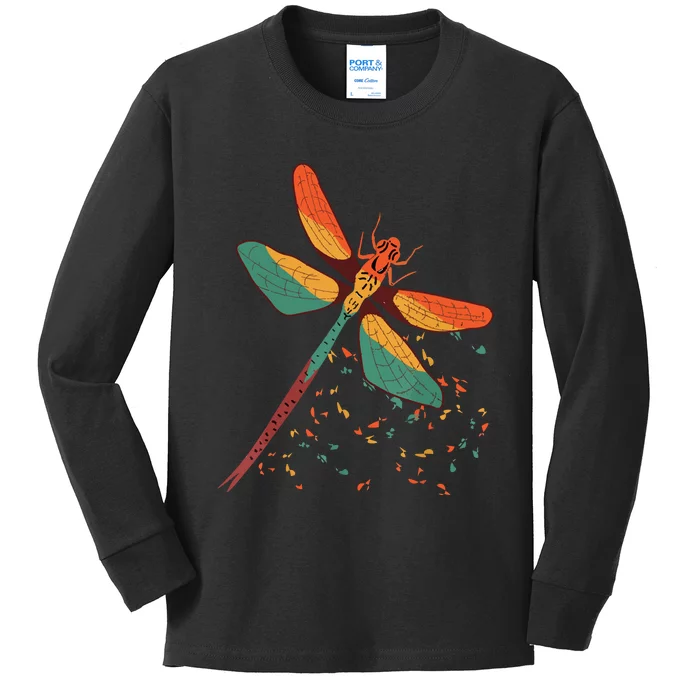 Cool Dragonfly Design For Insect Dragonfly Lovers Kids Long Sleeve Shirt